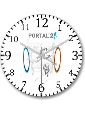 Baskı Dükkanı Portal Duvar Saati Bombeli Gercek Cam