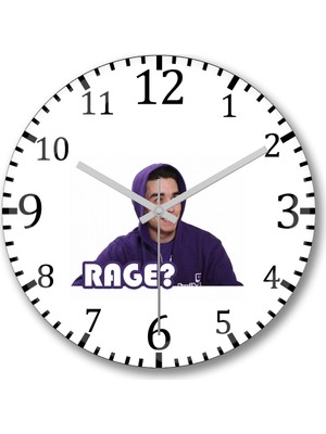 Baskı Dükkanı Ragnar Lothbrok Duvar Saati Bombeli Gercek Cam