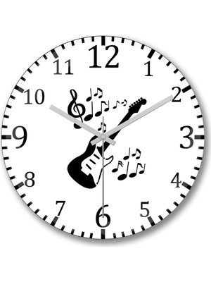 Baskı Dükkanı Riven Duvar Saati Bombeli Gercek Cam