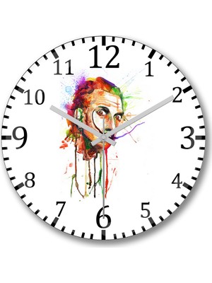 Baskı Dükkanı Salvador Dali1 Duvar Saati Bombeli Gercek Cam