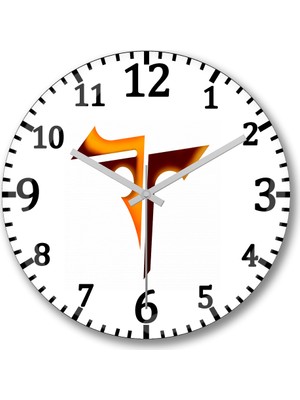 Baskı Dükkanı Sevgi Sözcükleri Sevgililer için Sessiz Duvar Saati Bombeli Gerce