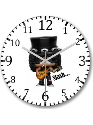 Baskı Dükkanı Slash Duvar Saati Bombeli Gercek Cam