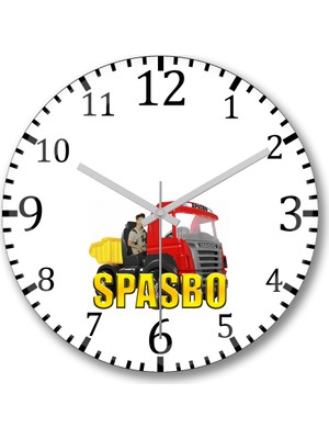 Baskı Dükkanı Spawn Duvar Saati Bombeli Gercek Cam