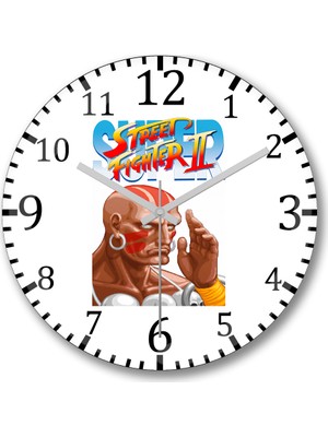 Baskı Dükkanı Street Fighter Fei Long Duvar Saati Bombeli Gercek Cam