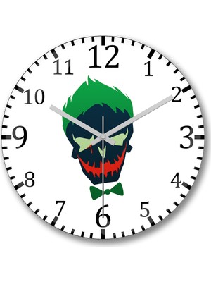 Baskı Dükkanı Suicide Squad1 Duvar Saati Bombeli Gercek Cam
