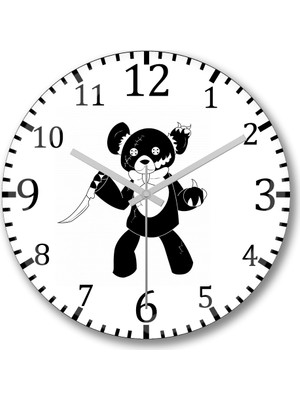 Baskı Dükkanı Teemo Duvar Saati Bombeli Gercek Cam