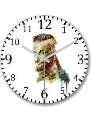 Baskı Dükkanı The Walking Dead Duvar Saati Bombeli Gercek Cam