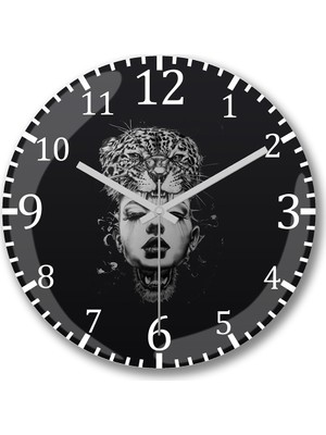 Baskı Dükkanı Time Mistico Duvar Saati Bombeli Gercek Cam