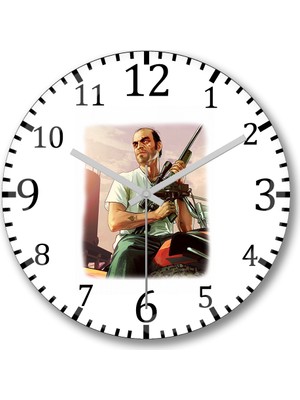 Baskı Dükkanı Trindade Duvar Saati Bombeli Gercek Cam