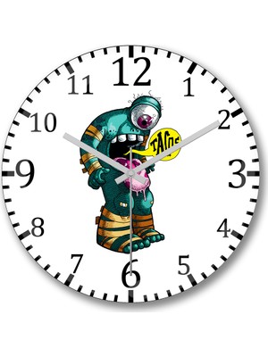 Baskı Dükkanı Tweety1 Duvar Saati Bombeli Gercek Cam