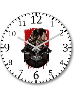 Baskı Dükkanı Varil ve Goril Duvar Saati Bombeli Gercek Cam