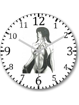 Baskı Dükkanı Vecihi Duvar Saati Bombeli Gercek Cam