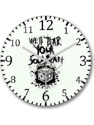 Baskı Dükkanı Who Let the Dogs Out Duvar Saati Bombeli Gercek Cam