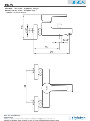 Eca Delta Banyo Bataryası 102102346