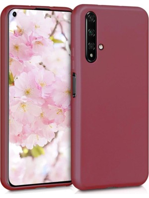 Kılıfist Huawei Honor 20 Kılıf Zore Premier Mat Esnek Silikon Mürdüm