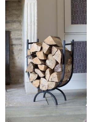 Mavienerji Dekoratif Metal Şömine Odunluk