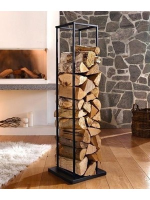 Mavienerji Dekoratif Ferforje Metal Şömine Odunluk