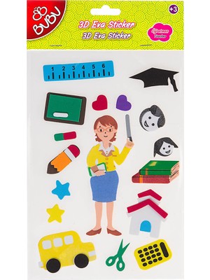 Bubu 3D Eva Sticker Meslekler Öğretmen ST0045