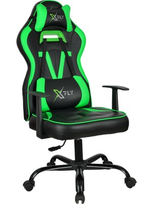 XFly Vendetta Kumaş Kaplama Ergonomik Oyuncu Koltuğu – Bel ve Boyun Destekli, Ayarlanabilir Yükseklik, Uzun Süreli Konfor