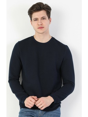 Regular Fit Erkek Lacivert Sweatshirt