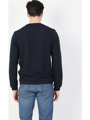 Regular Fit Erkek Lacivert Sweatshirt