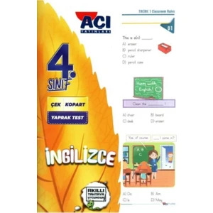 Açı Yayınları 4. Sınıf İngilizce Çek Kopart Yaprak Test