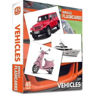 MK Publications Miracle Flashcards Vehicles - 45 Pictures