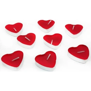 Tea Lights Kalpli Kırmızı Mum Parti Mumu Dekoratif Mum 8 Adet
