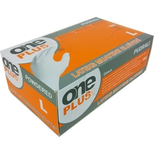 One Plus Pudralı Lateks Eldiven 100'lü - L