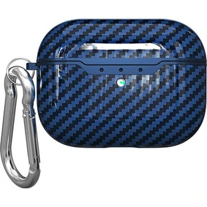 Nezih Case Apple Airpods Pro Carbon Fiber Silikon Kılıf Mavi