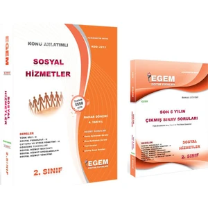 Egem Eğitim Yayınları AÖF Sosyal Hizmetler 2. Sınıf 4 Yarıyıl Bahar Dönemi Konu ve Çıkmış Soru Set