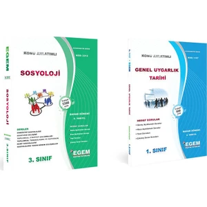Egem Eğitim Yayınları AÖF Sosyoloji Bölümü 3. Sınıf 6 Yarıyıl Bahar Dönemi Konu Anlatımlı Soru Bankası Güncel Set