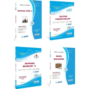 Egem Eğitim Yayınları AÖF İşletme Bölümü 1. Sınıf 2. Yarıyıl Yarıyıl Bahar Dönemi Konu Anlatımlı Soru Bankası Güncel Set