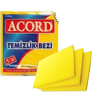 Temizlik Bezi 35x40 cm 3'lü Sarı 4 Paket