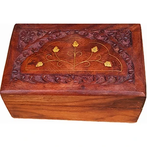 Ahşap Kutular Prinç Işlemeli Ahşap Kutu