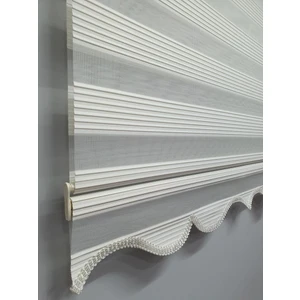 Dar Pliseli Zebra Stor Perde Krem MZ321