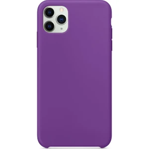 Case 4U Apple iPhone 11 Pro Kılıf Silk Silikon + Cam Ekran Koruyucu Mor