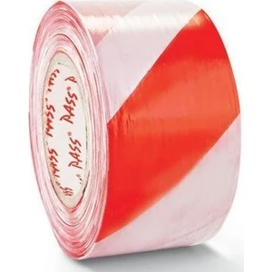 Kırmızı Beyaz Emniyet Şeridi Ikaz Bandı 6 cm x 110 m  (1 ADET)