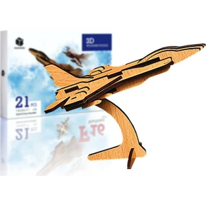 F16 Uçağı 21 Parça Ahşap 3D Puzzle
