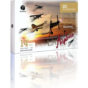 Tek Bale Uçağı L20 14 Parça Ahşap 3D Puzzle