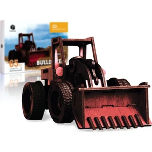 Buldozer 65 Parça Ahşap 3D Puzzle