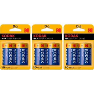 Max Super Alkaline (2x3) 6 Adet Alkalin Büyük Pil