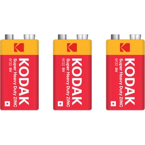 (1x3) 3 Adet Shrink Ambalaj Çinko Karbon 9 Volt Pil