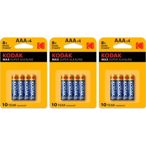 Max Super Alkalin (3x4) 12 Adet - Alkalin Ince Pil