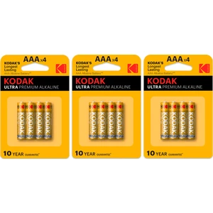 Ultra Premium Alkalin (3x4) 12 Adet - Alkalin Ince Pil