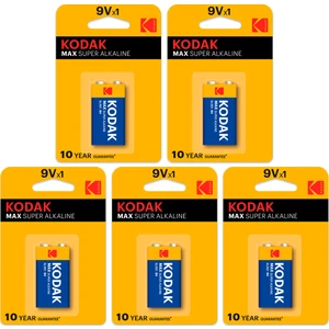 Max Super Alkaline (1x5) 5 Adet Alkalin 9 Volt Pil
