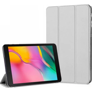 Samsung Galaxy Tab A 8'' T290 Smart Case ve Arka Kılıf Gümüş