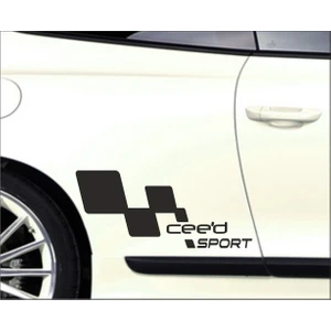 Kia Ceed Kapı Yanı Sport Yazıları Sağ-Sol 2 Adet Siyah