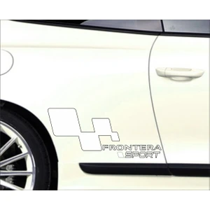 Opel Frontera Kapı Yanı Sport Yazıları Sağ-Sol 2 Adet Beyaz