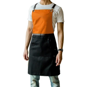 Medusa Forma Nakışlı Boyundan Askılı Mutfak İş Önlüğü Barista Master Chef Garson Kuaför Tattoo Önlük